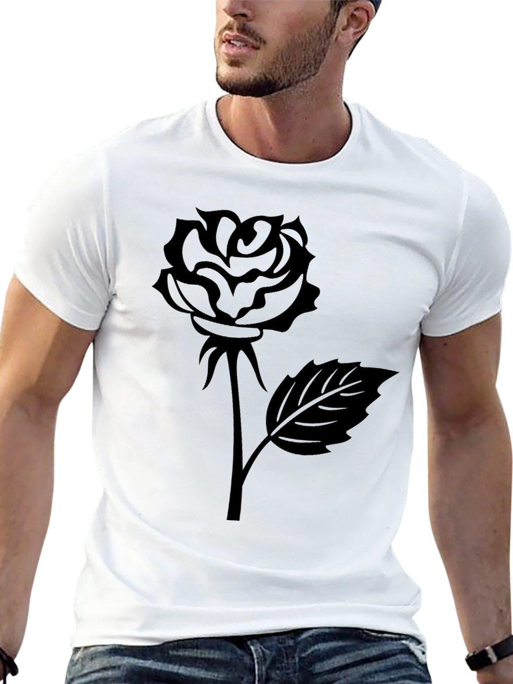 Black Rose Graphic Tee - Stylish Unisex T-Shirt