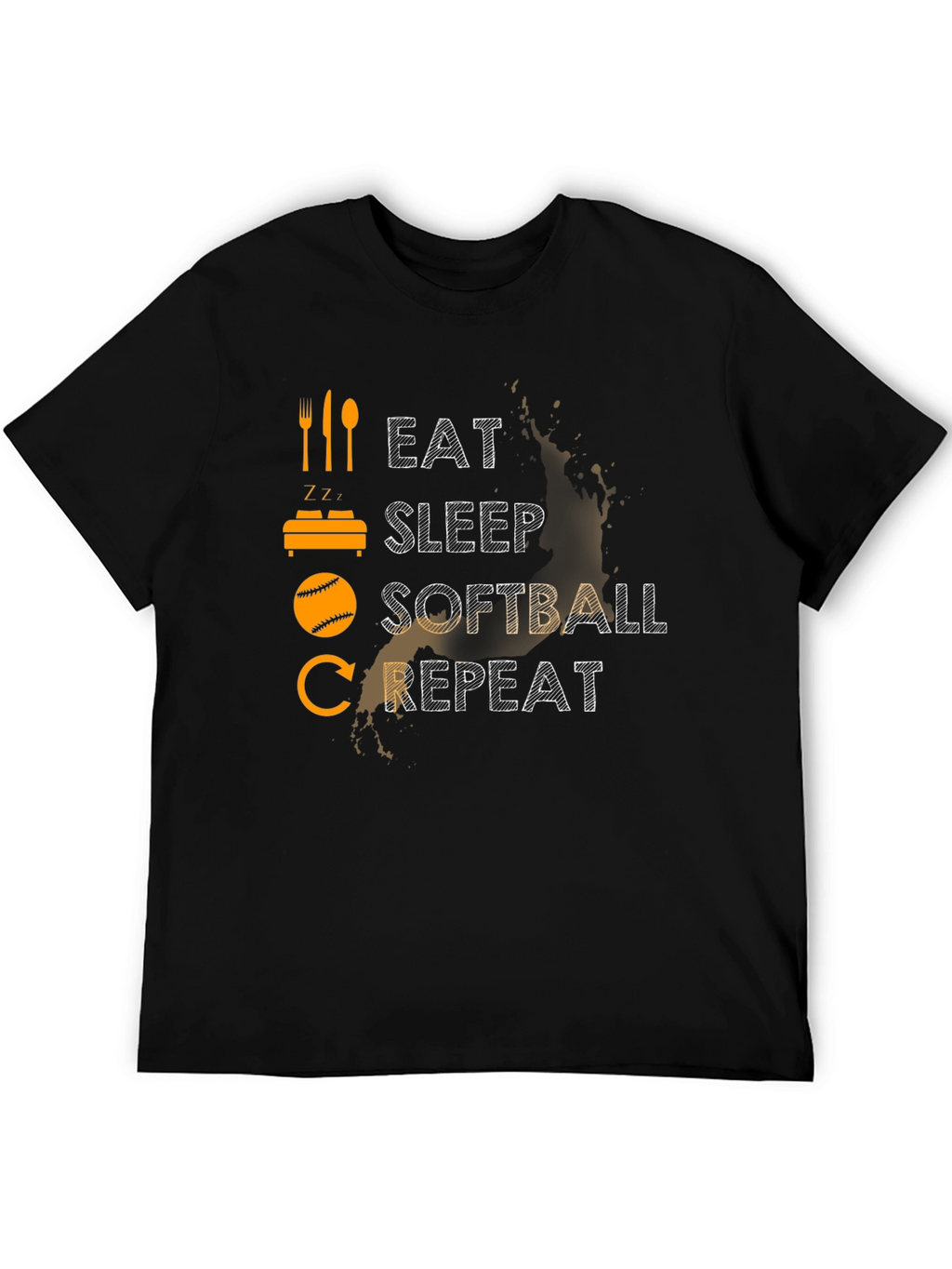 Eat Sleep Softball Repeat Graphic Tee