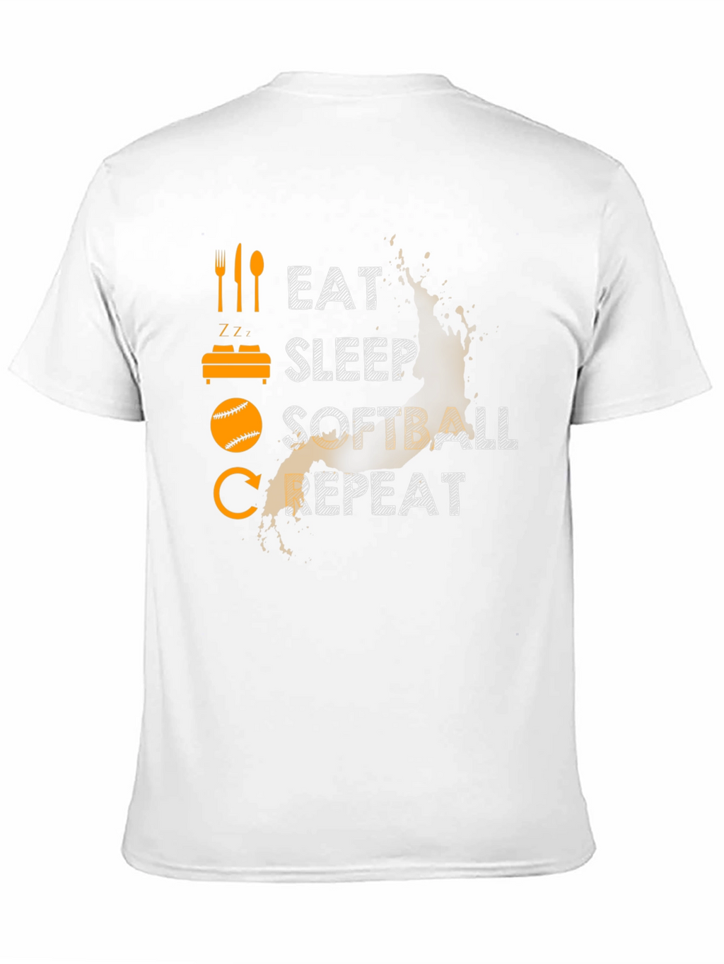 Eat Sleep Softball Repeat Graphic Tee