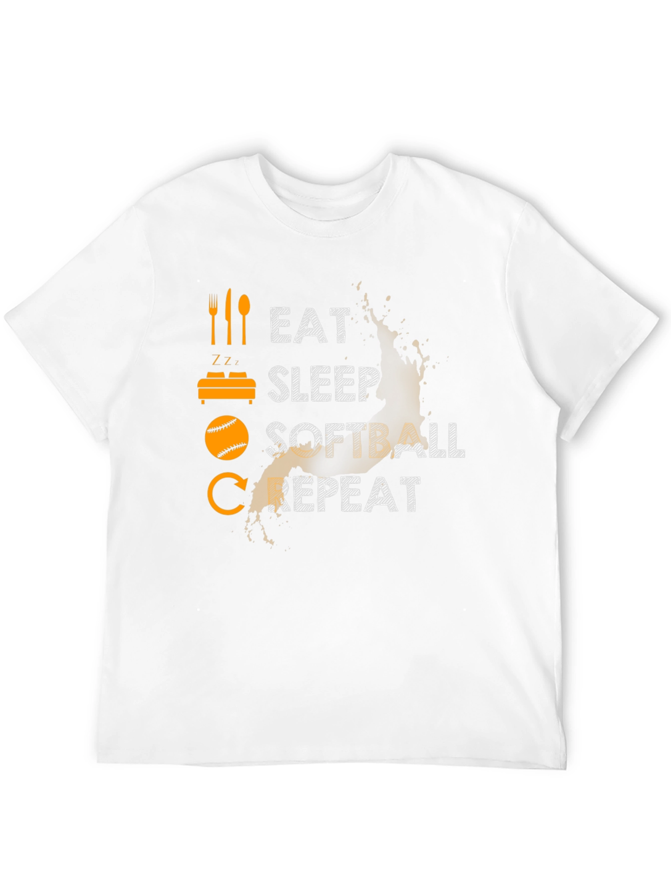 Eat Sleep Softball Repeat Graphic Tee