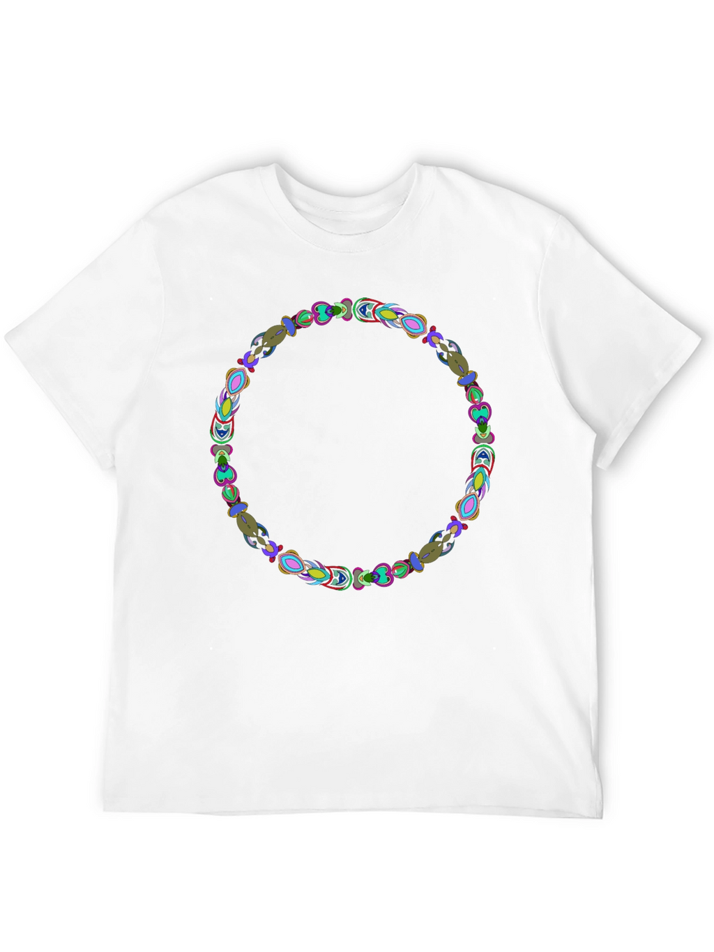 Abstract Circle Graphic Black Tee