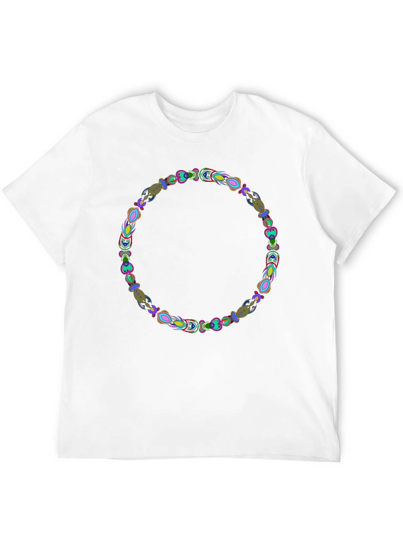 Abstract Circle Graphic Black Tee