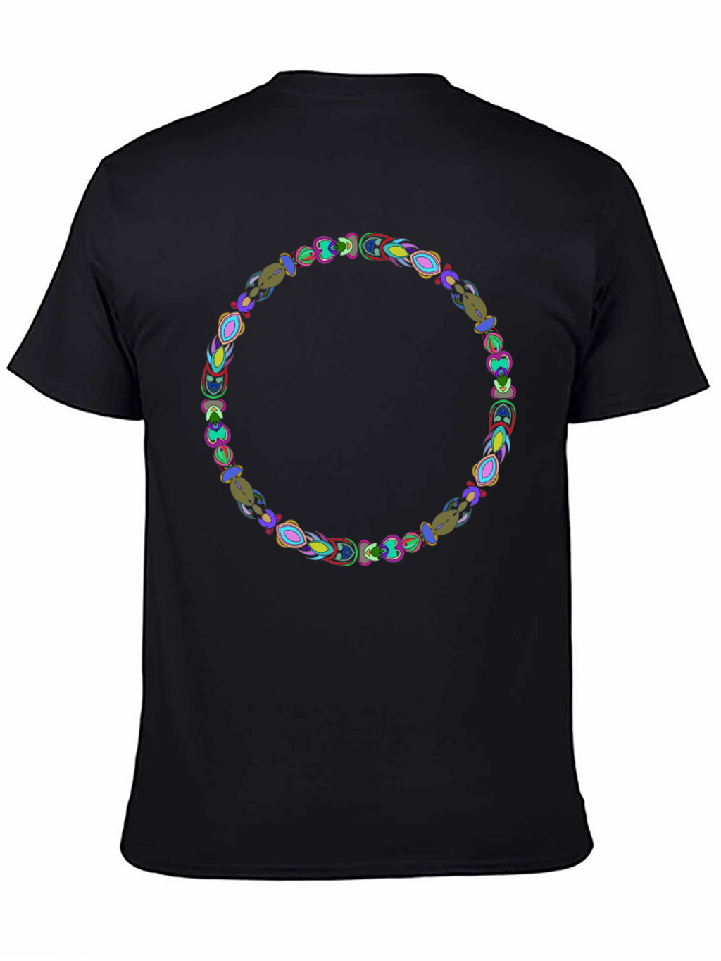 Abstract Circle Graphic Black Tee