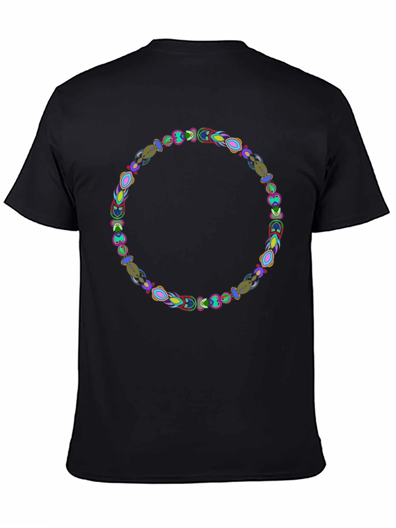 Abstract Circle Graphic Black Tee