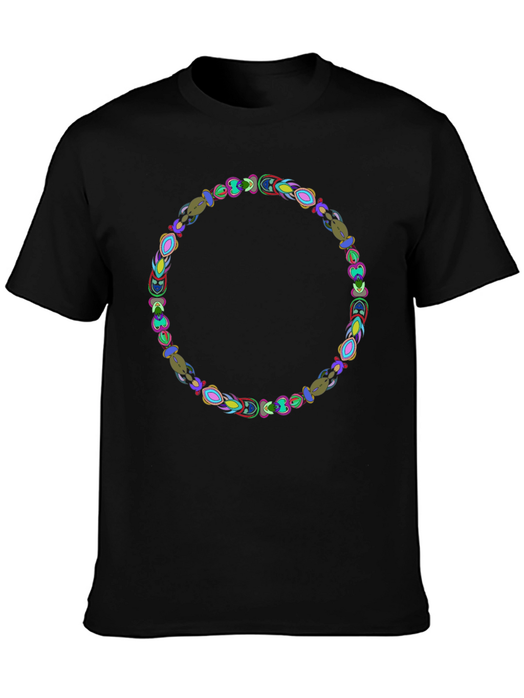 Abstract Circle Graphic Black Tee