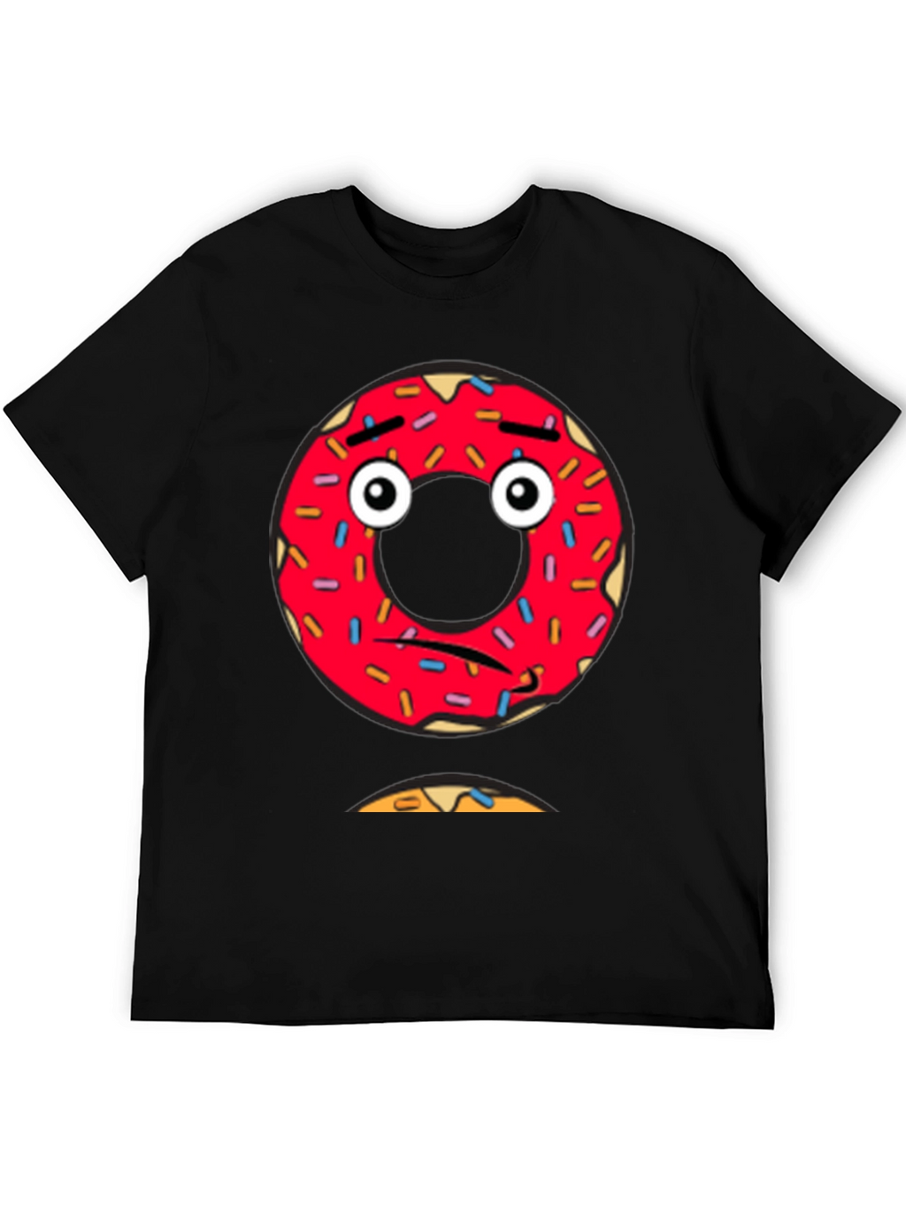 Sad Donut Graphic Tee - Mens Black T-Shirt