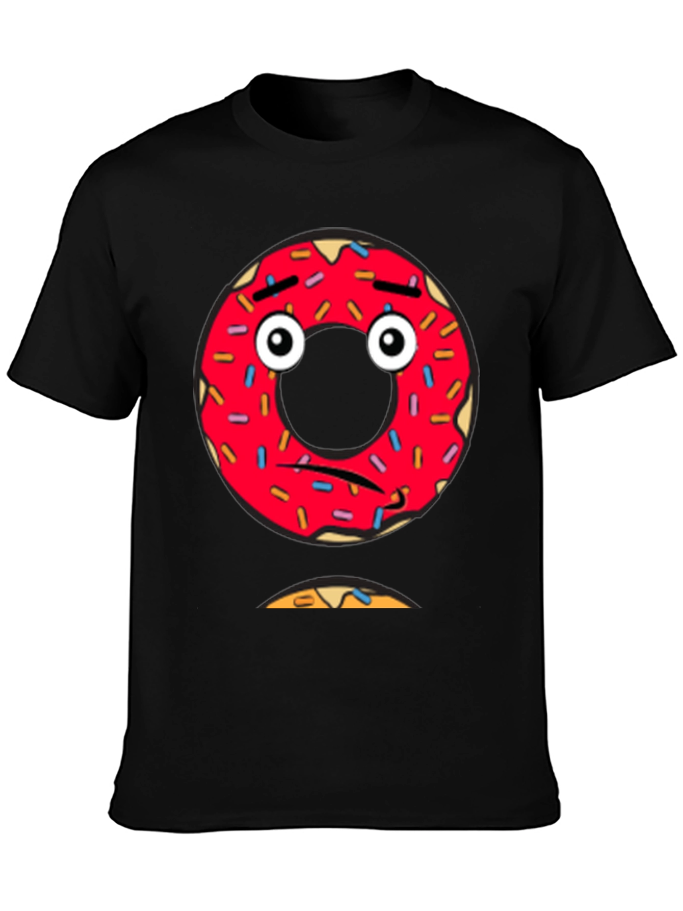 Sad Donut Graphic Tee - Mens Black T-Shirt