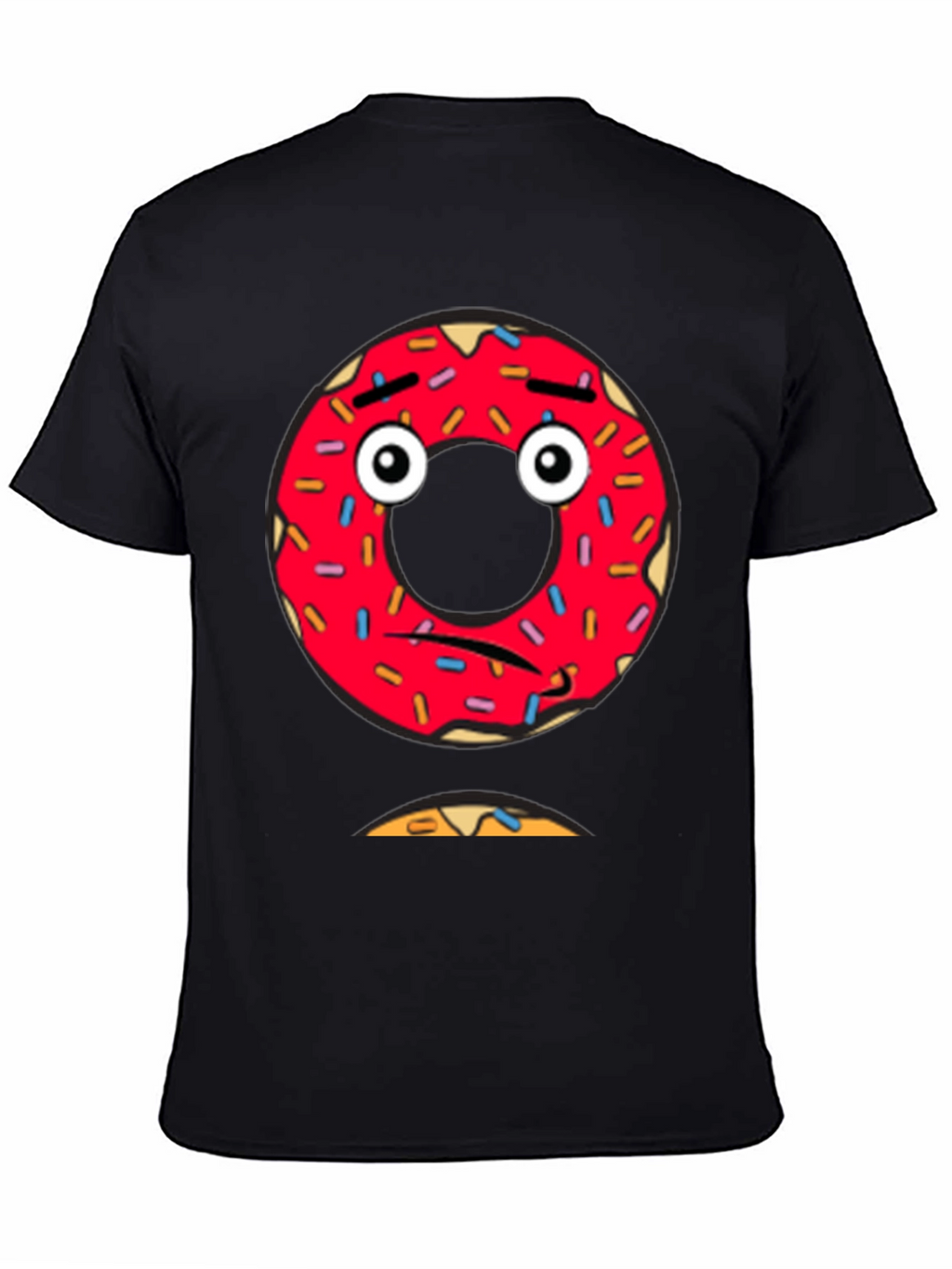 Sad Donut Graphic Tee - Mens Black T-Shirt