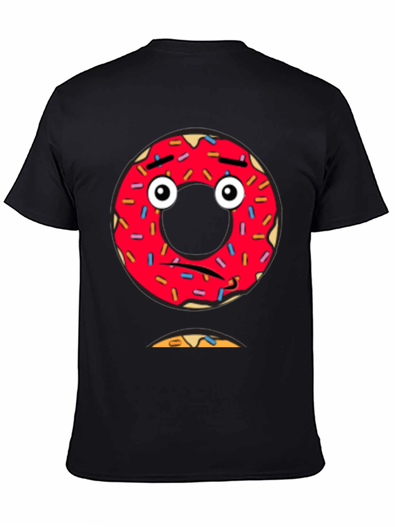 Sad Donut Graphic Tee - Mens Black T-Shirt