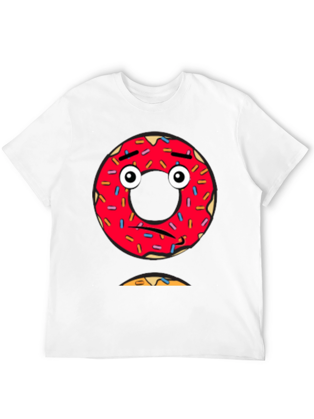 Sad Donut Graphic Tee - Mens Black T-Shirt