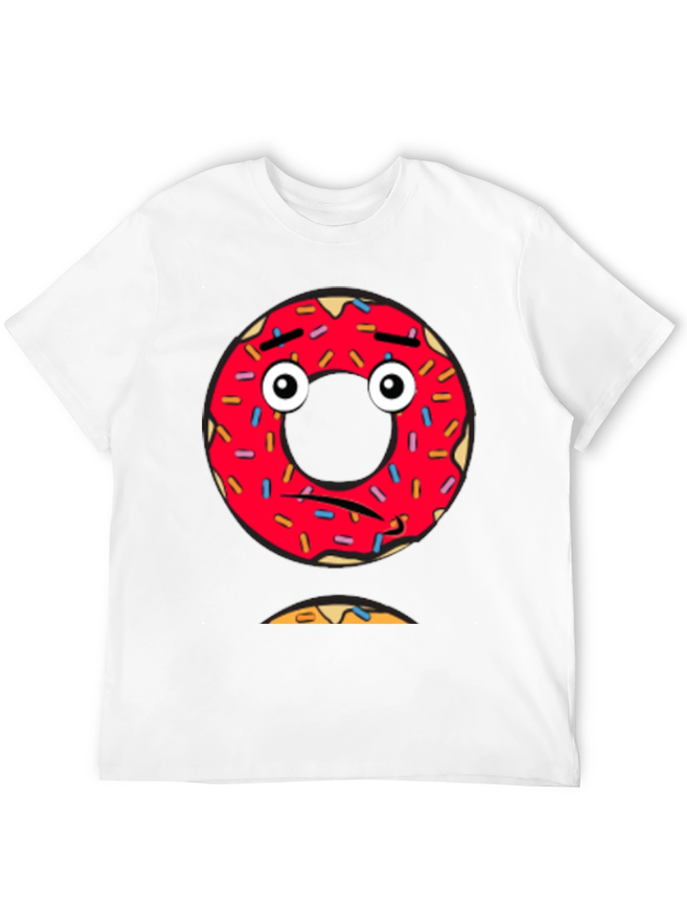 Sad Donut Graphic Tee - Mens Black T-Shirt