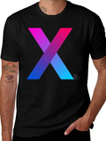 Gradient X Graphic Tee - Modern Mens T-Shirt