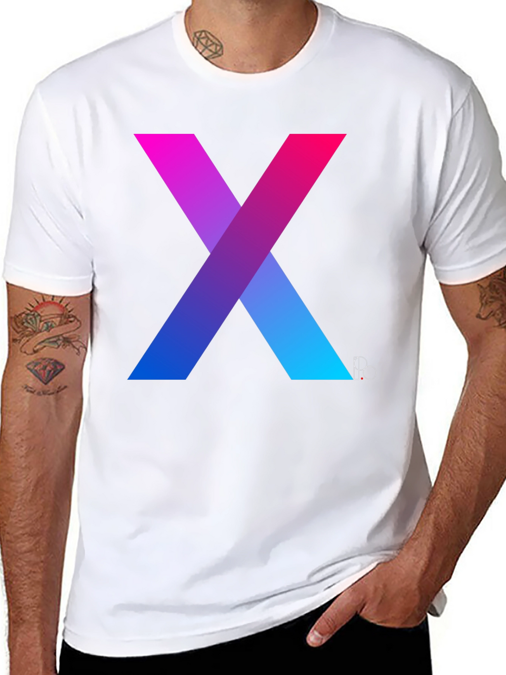 Gradient X Graphic Tee - Modern Mens T-Shirt