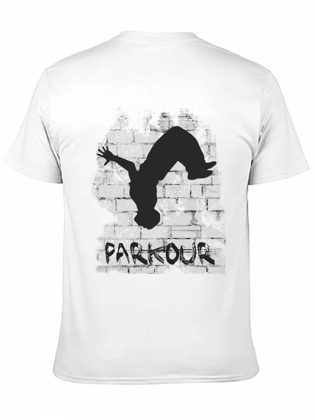 Parkour Silhouette Graphic Black T-Shirt