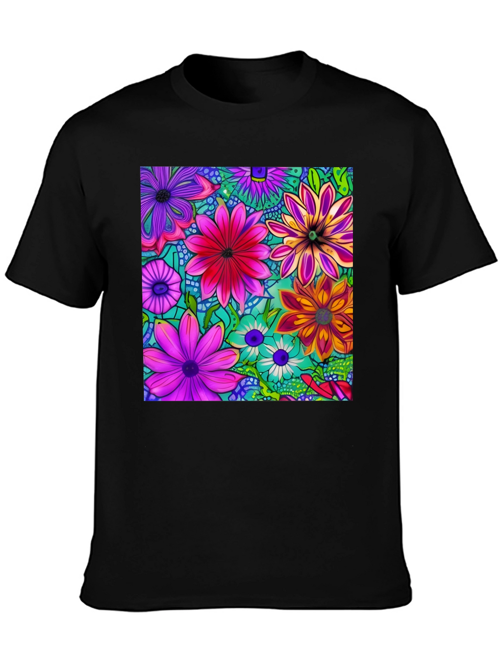 Vibrant Floral Print T-Shirt - Stylish & Unique!