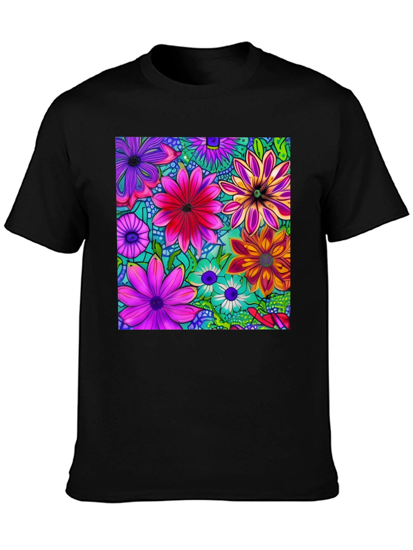 Vibrant Floral Print T-Shirt - Stylish & Unique!