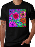 Vibrant Floral Print T-Shirt - Stylish & Unique!