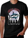 Great White Shark Graphic Tee - Stylish Mens T-Shirt