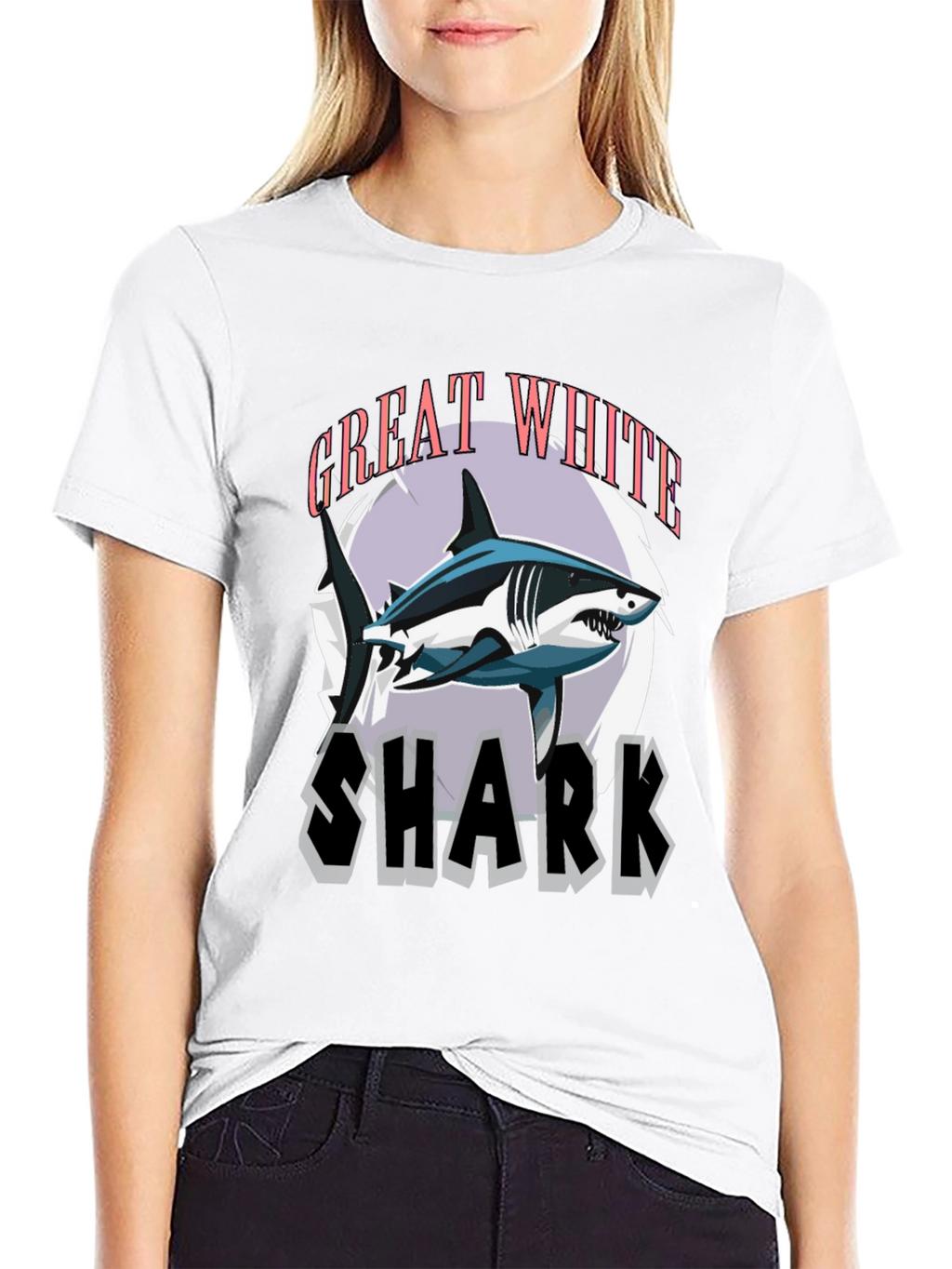 Great White Shark Graphic Tee - Stylish Mens T-Shirt