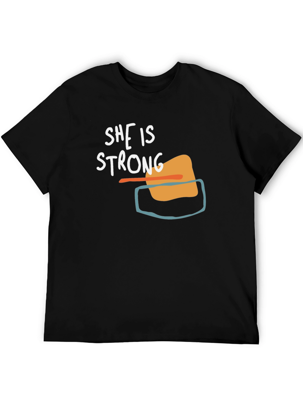 She Is Strong Graphic Tee - Black