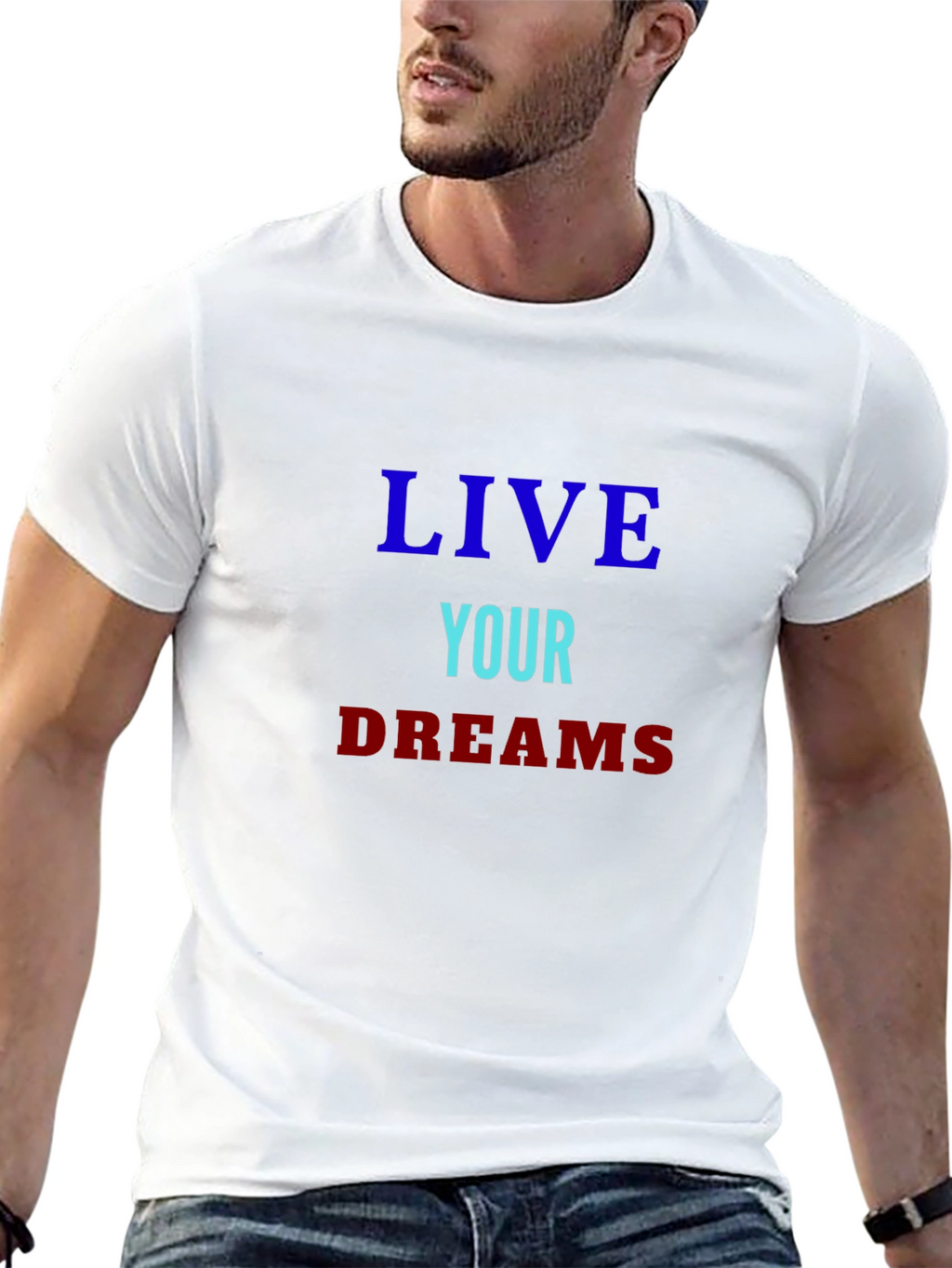 Live Your Dreams Graphic Tee - Motivational Shirt