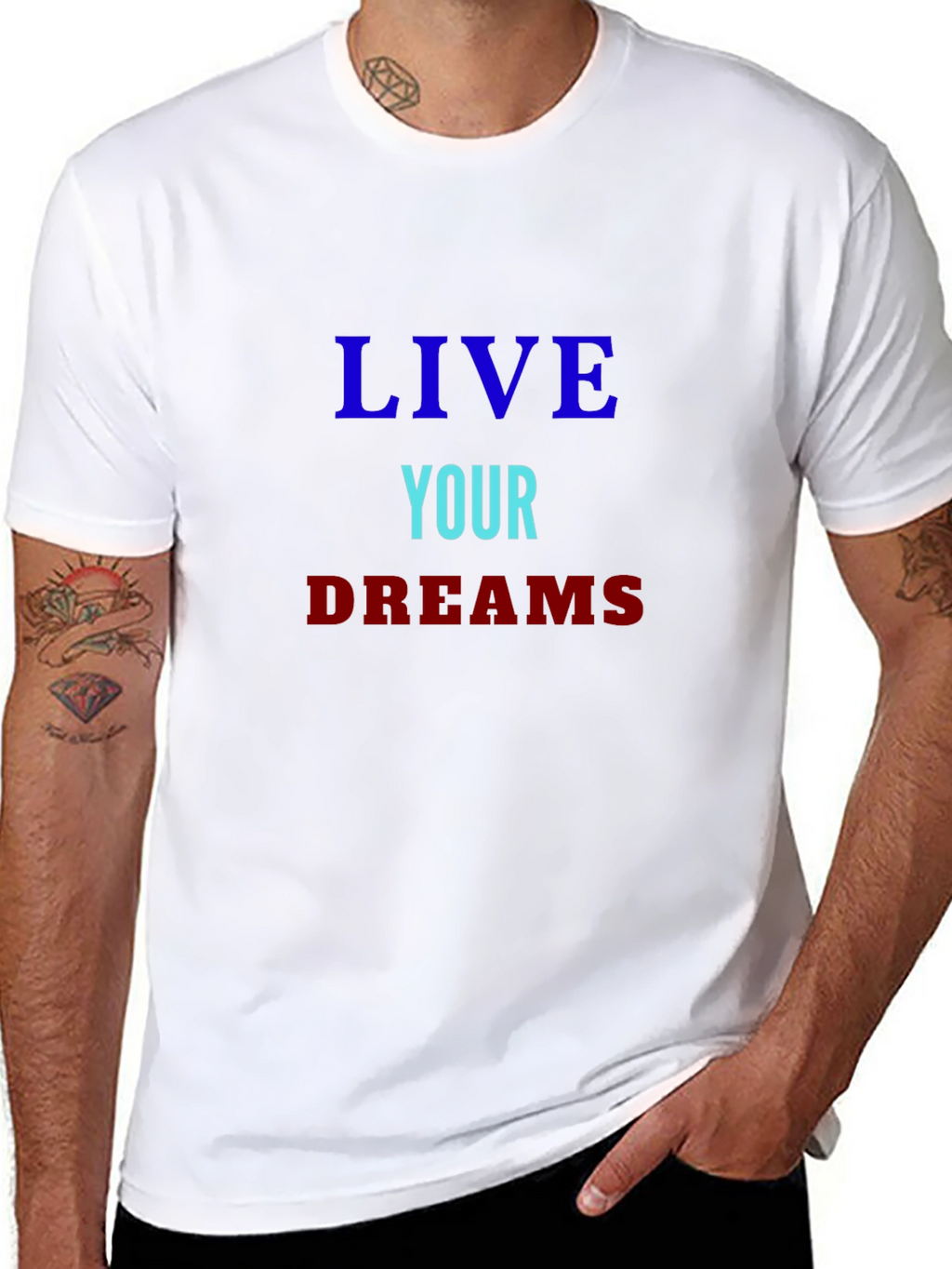 Live Your Dreams Graphic Tee - Motivational Shirt