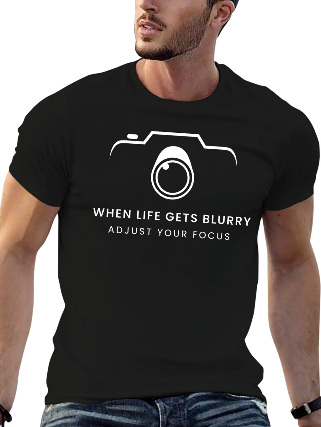 Photographers Tee: When Life Gets Blurry Adjust Focus