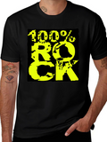 100% Rock Graphic Tee - Black