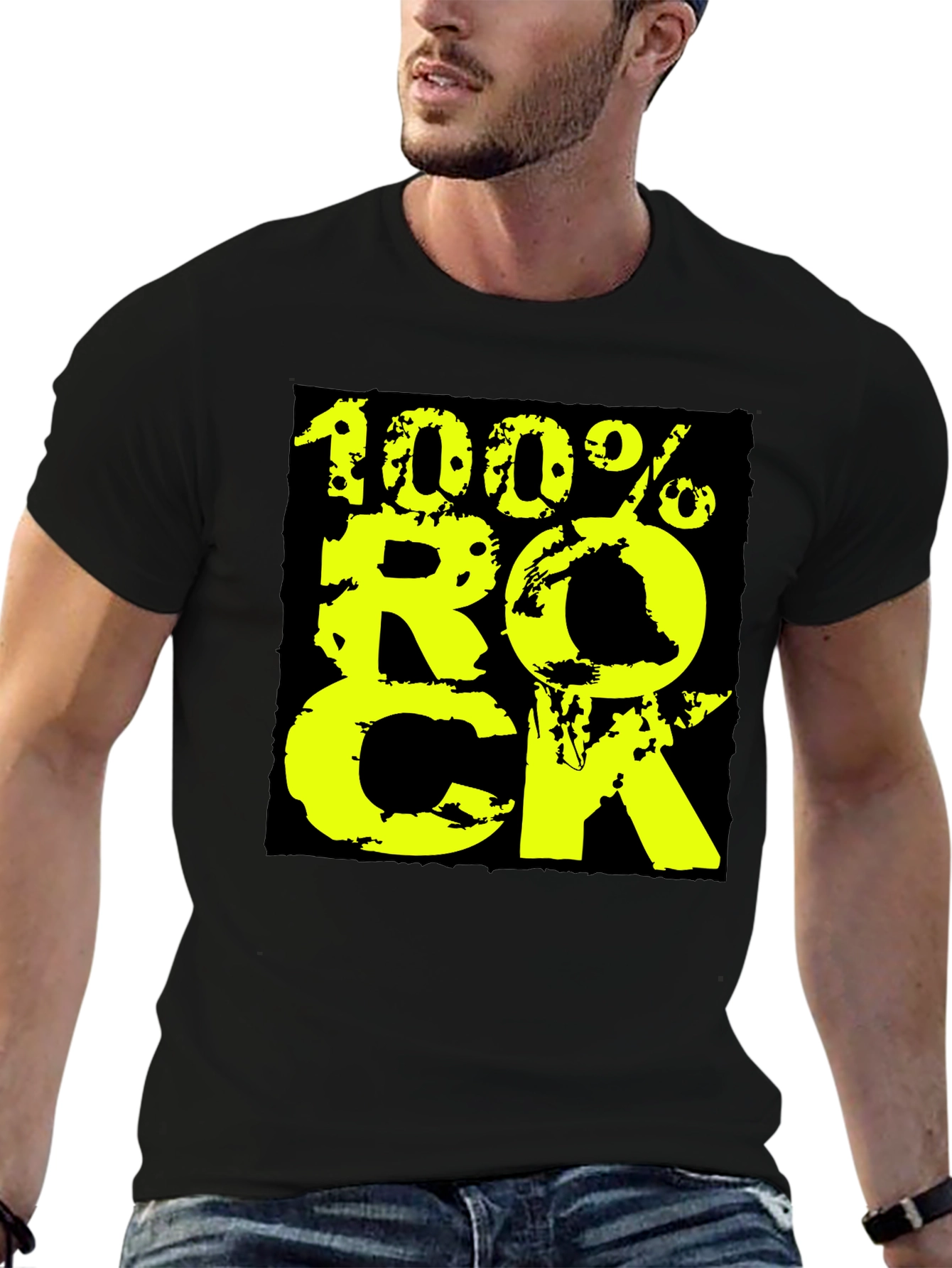 100% Rock Graphic Tee - Black