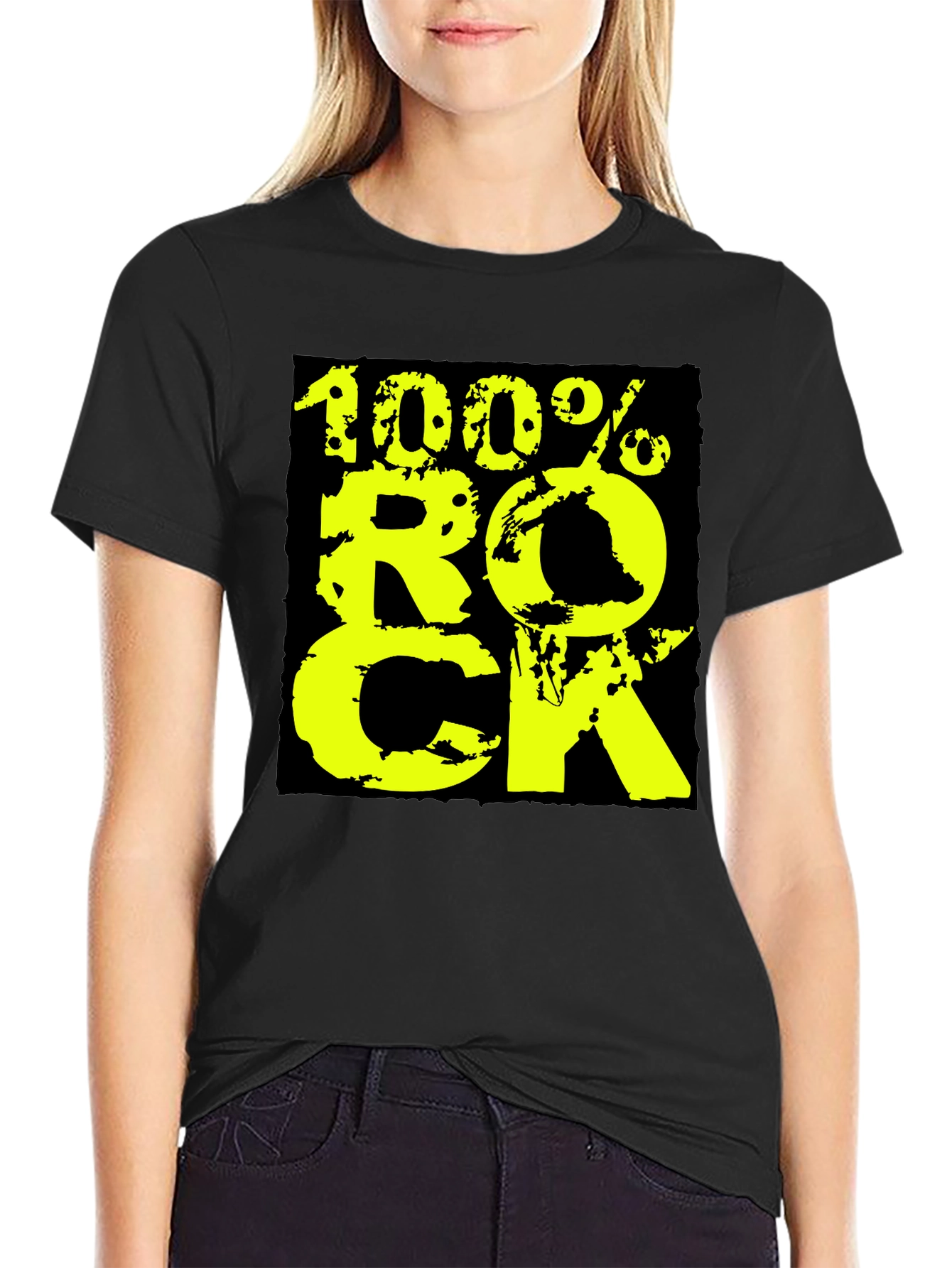 100% Rock Graphic Tee - Black