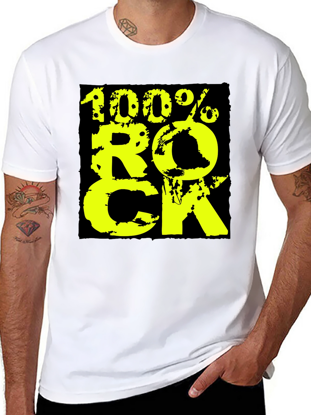 100% Rock Graphic Tee - Black