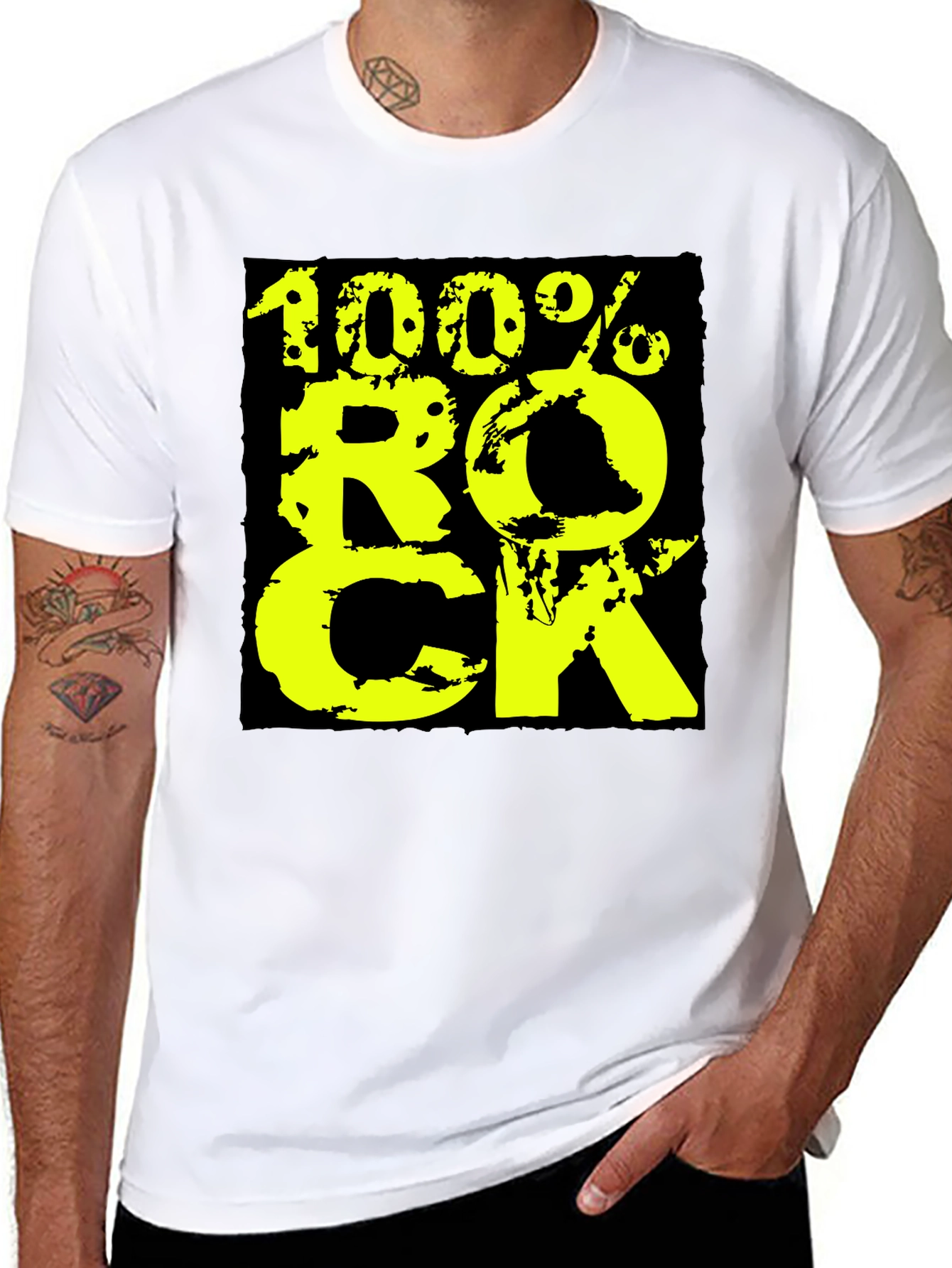 100% Rock Graphic Tee - Black