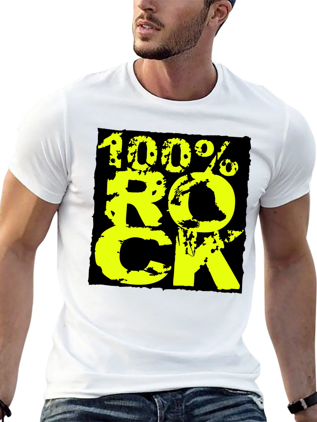 100% Rock Graphic Tee - Black