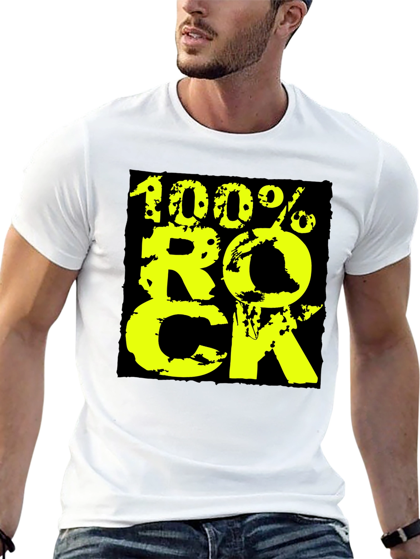 100% Rock Graphic Tee - Black