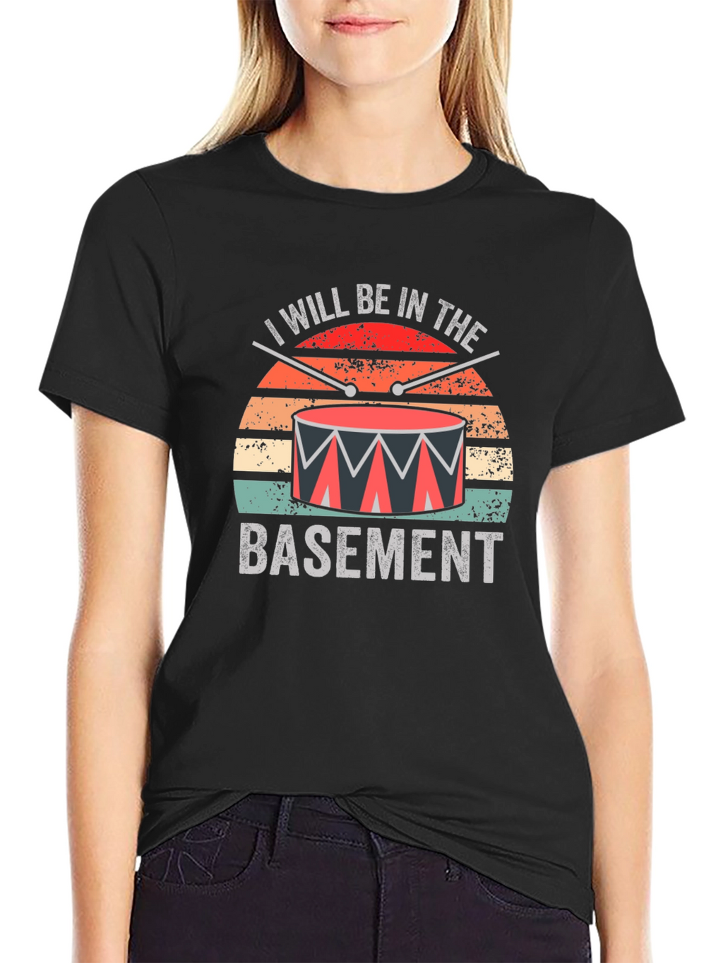 I Will Be In The Basement Drummer T-Shirt