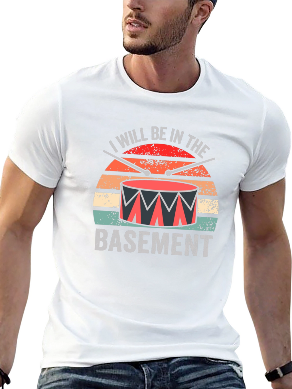 I Will Be In The Basement Drummer T-Shirt