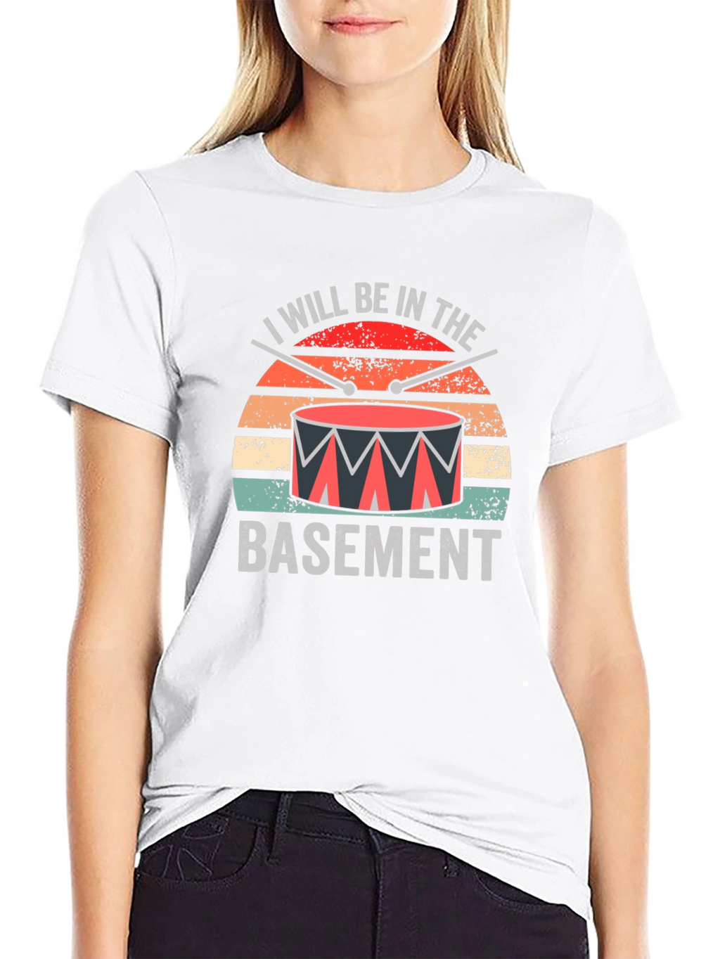 I Will Be In The Basement Drummer T-Shirt