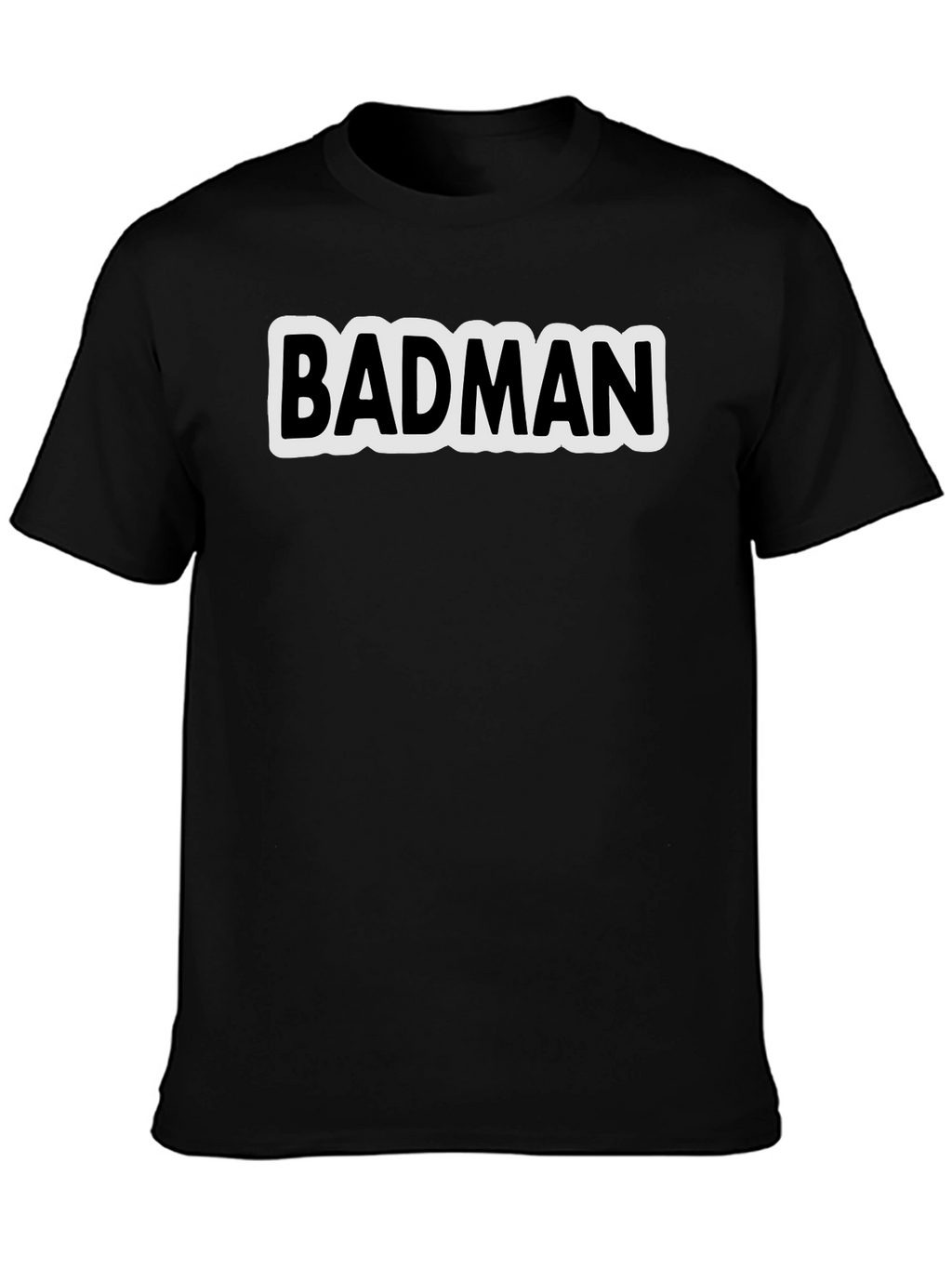 Badman Black Cotton Graphic Tee - Urban Style