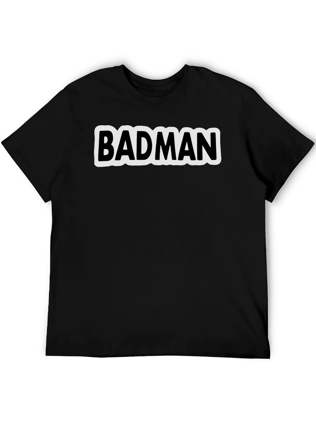 Badman Black Cotton Graphic Tee - Urban Style