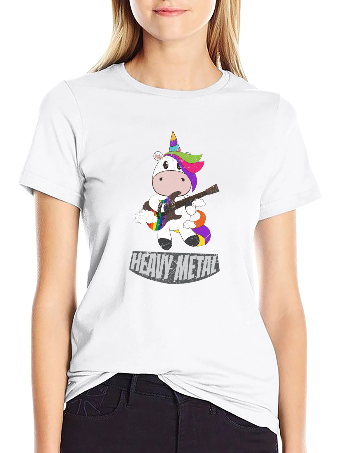 Heavy Metal Unicorn Graphic T-Shirt