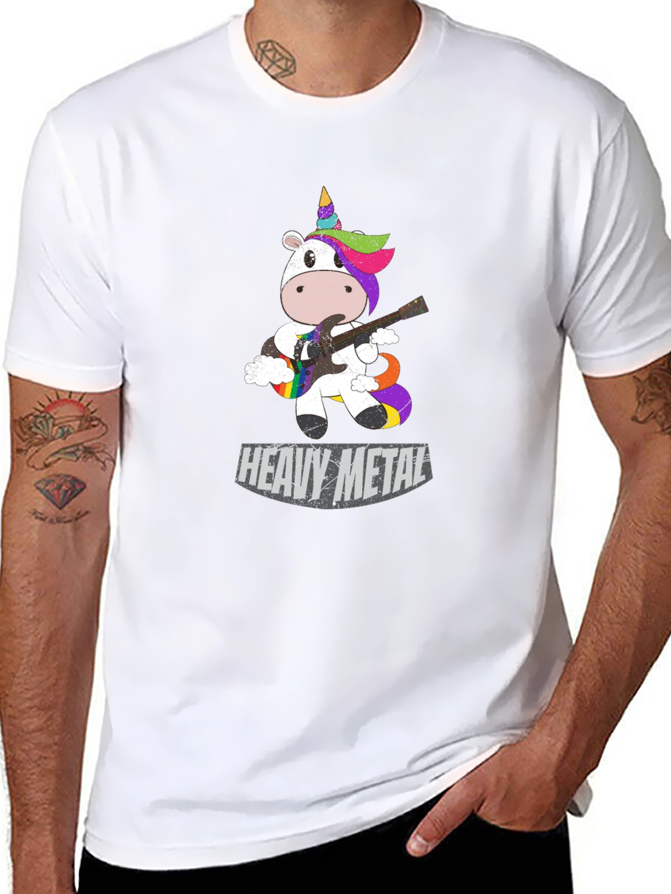 Heavy Metal Unicorn Graphic T-Shirt