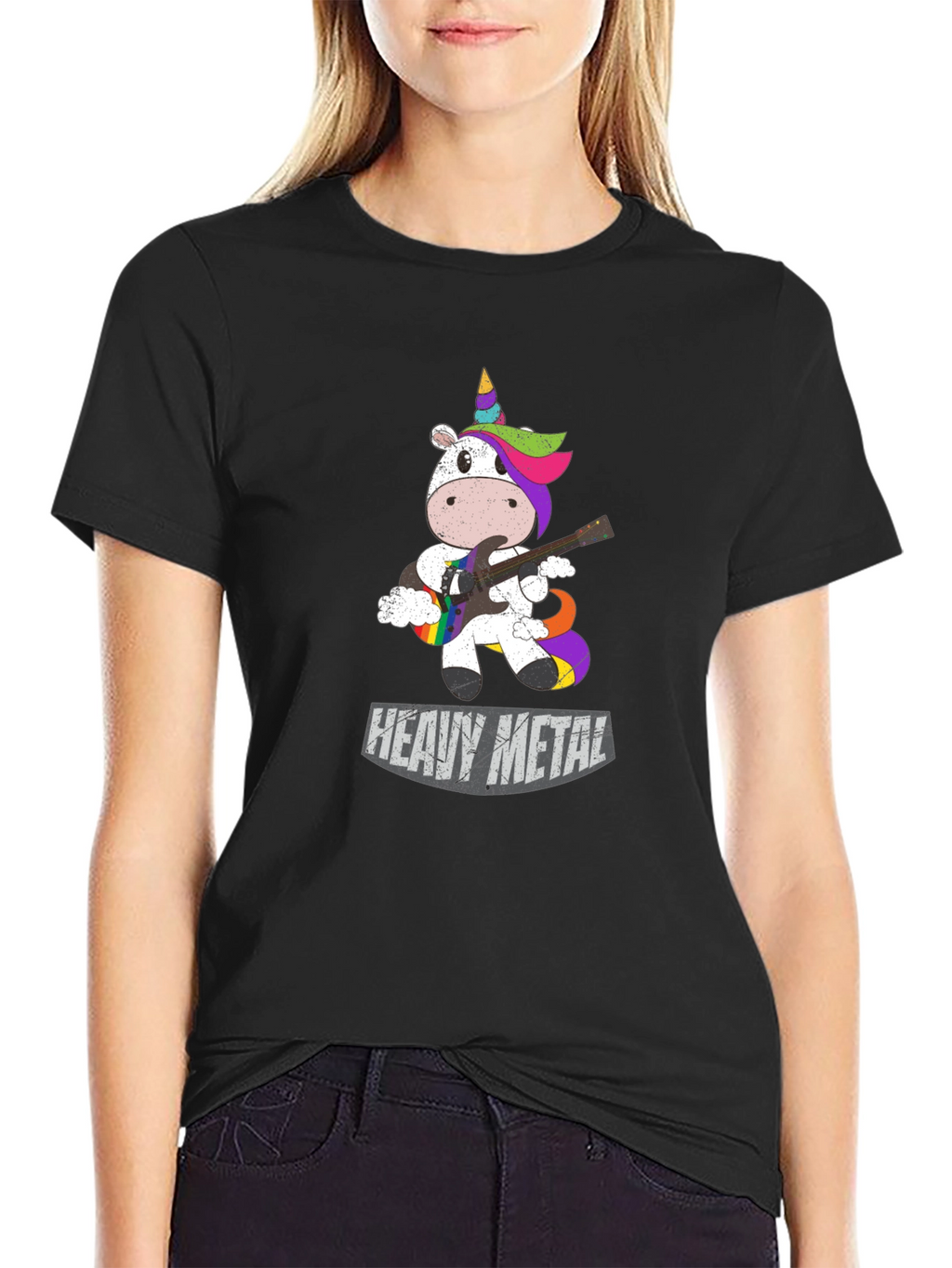 Heavy Metal Unicorn Graphic T-Shirt