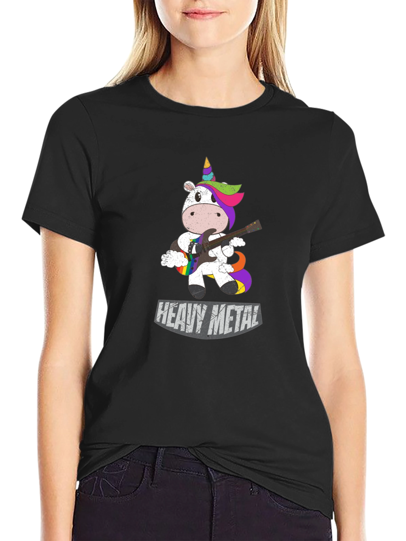 Heavy Metal Unicorn Graphic T-Shirt