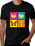 Butterfly Pop Art T-Shirt - Vibrant Graphic Tee