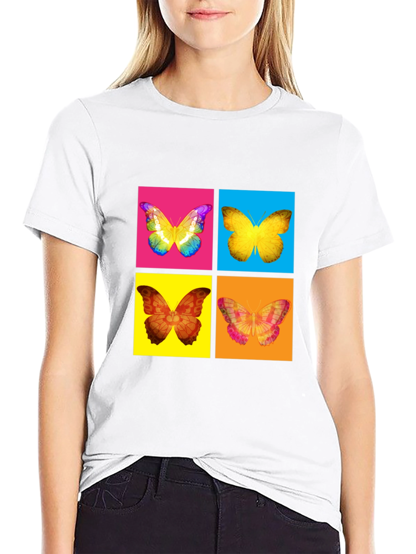 Butterfly Pop Art T-Shirt - Vibrant Graphic Tee