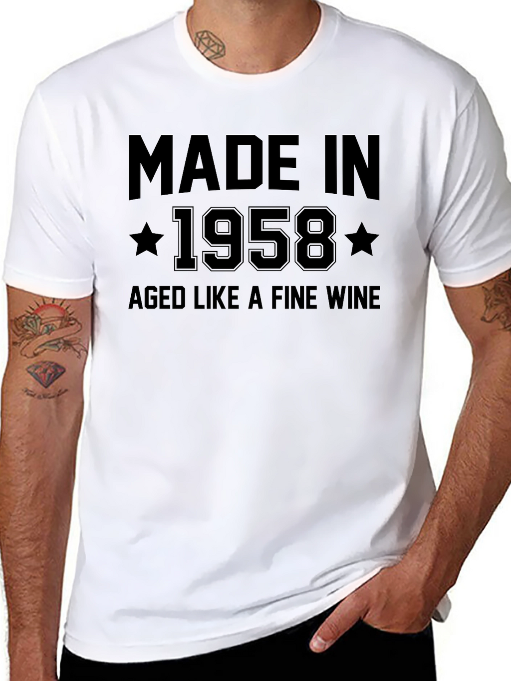 Made in 1958 Aged Like Fine Wine Graphic T-Shirt