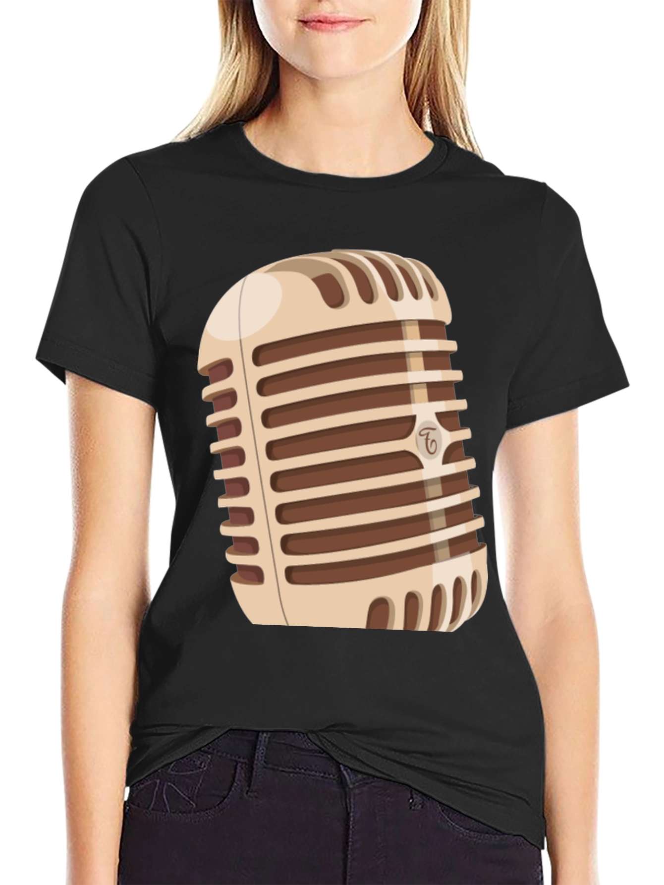 Retro Microphone Graphic Tee