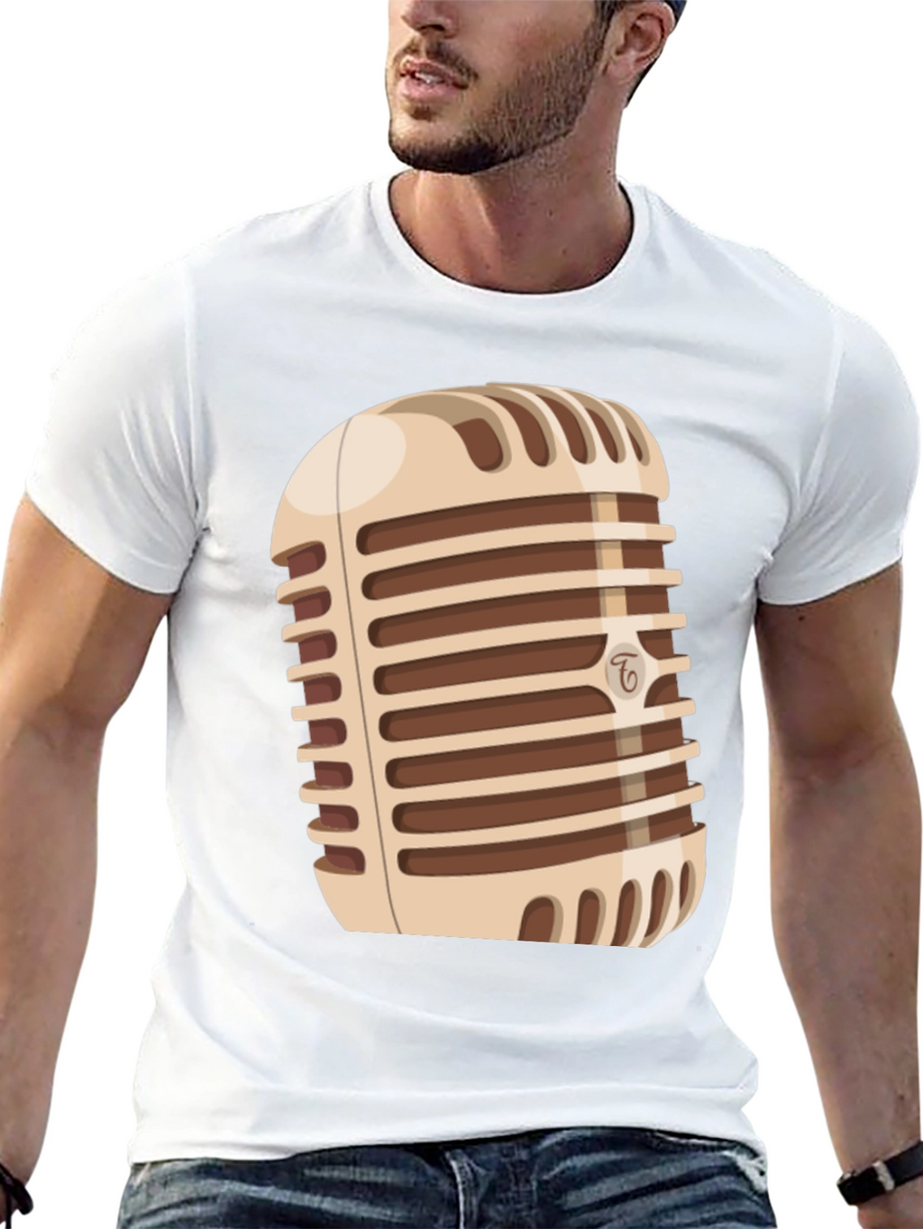 Retro Microphone Graphic Tee