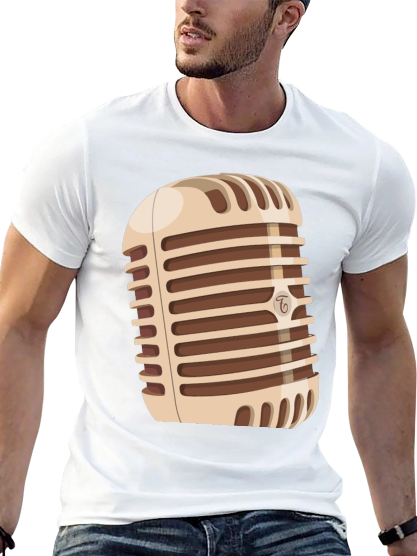 Retro Microphone Graphic Tee
