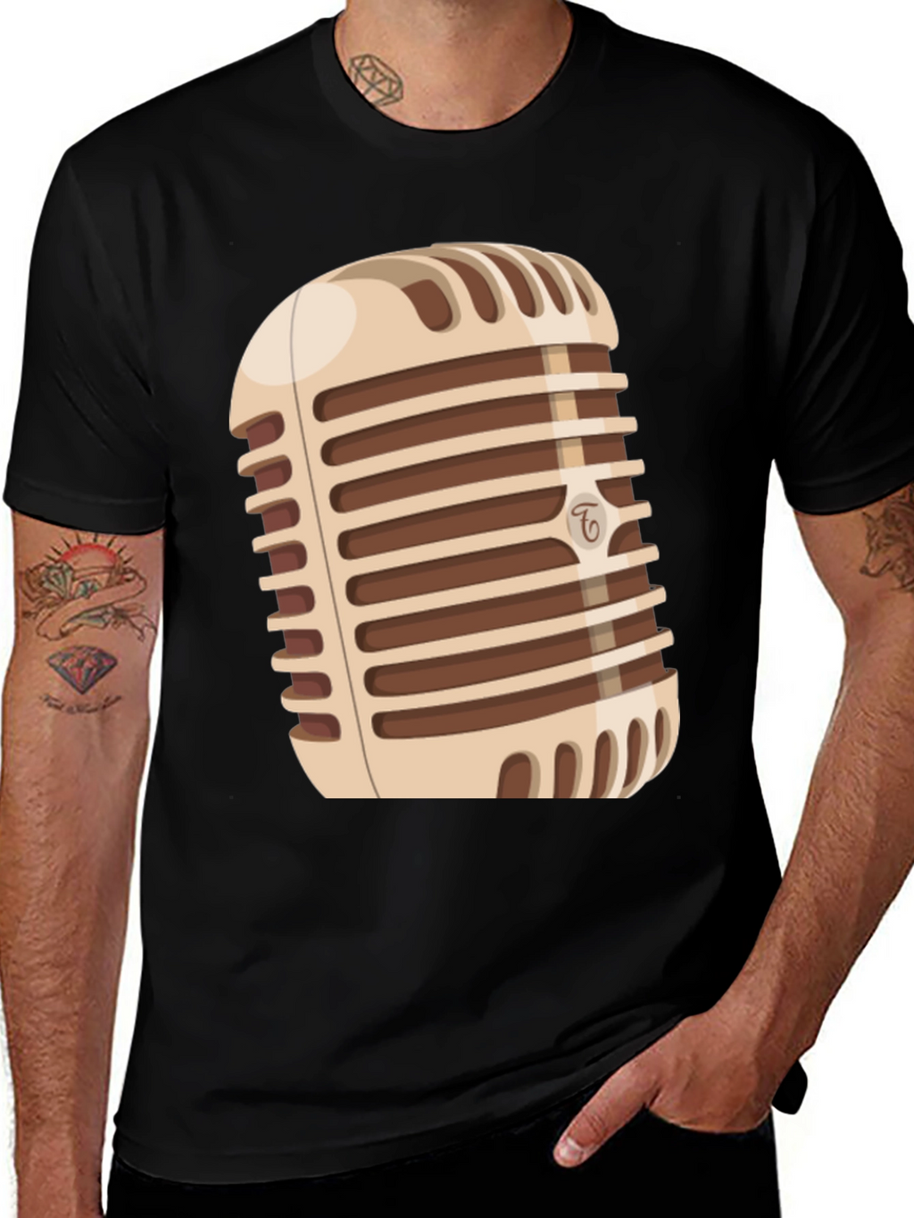 Retro Microphone Graphic Tee